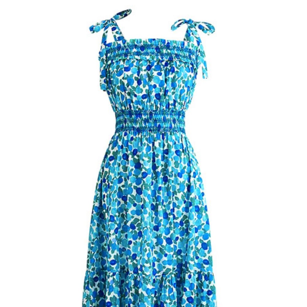 J. Crew Bluberry Floral Midi Dress